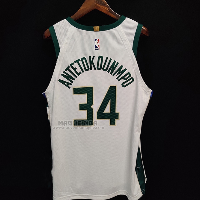 Maglia
 Giannis Antetokounmpo NO 34 Milwaukee Bucks Association Autentico
 Bianco
